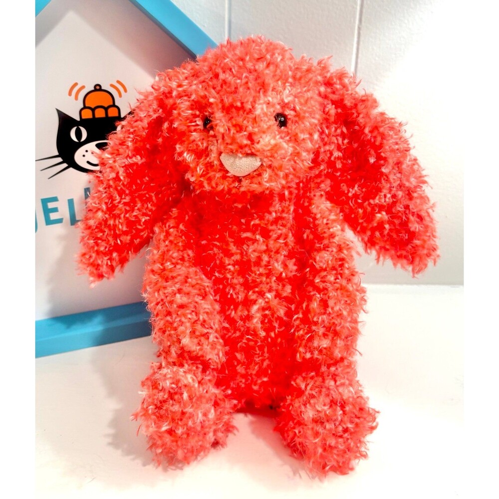 Jellycat Holly Red Curley Bashful Bunny Christmas '24 RARE ❗️Retired BNWT Medium - Picture 1 of 6